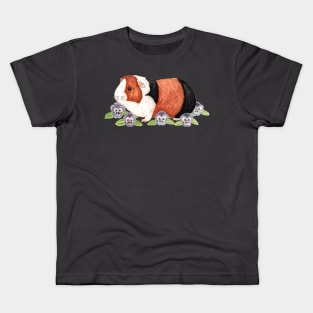 Guinea Pig with Flowers Kids T-Shirt